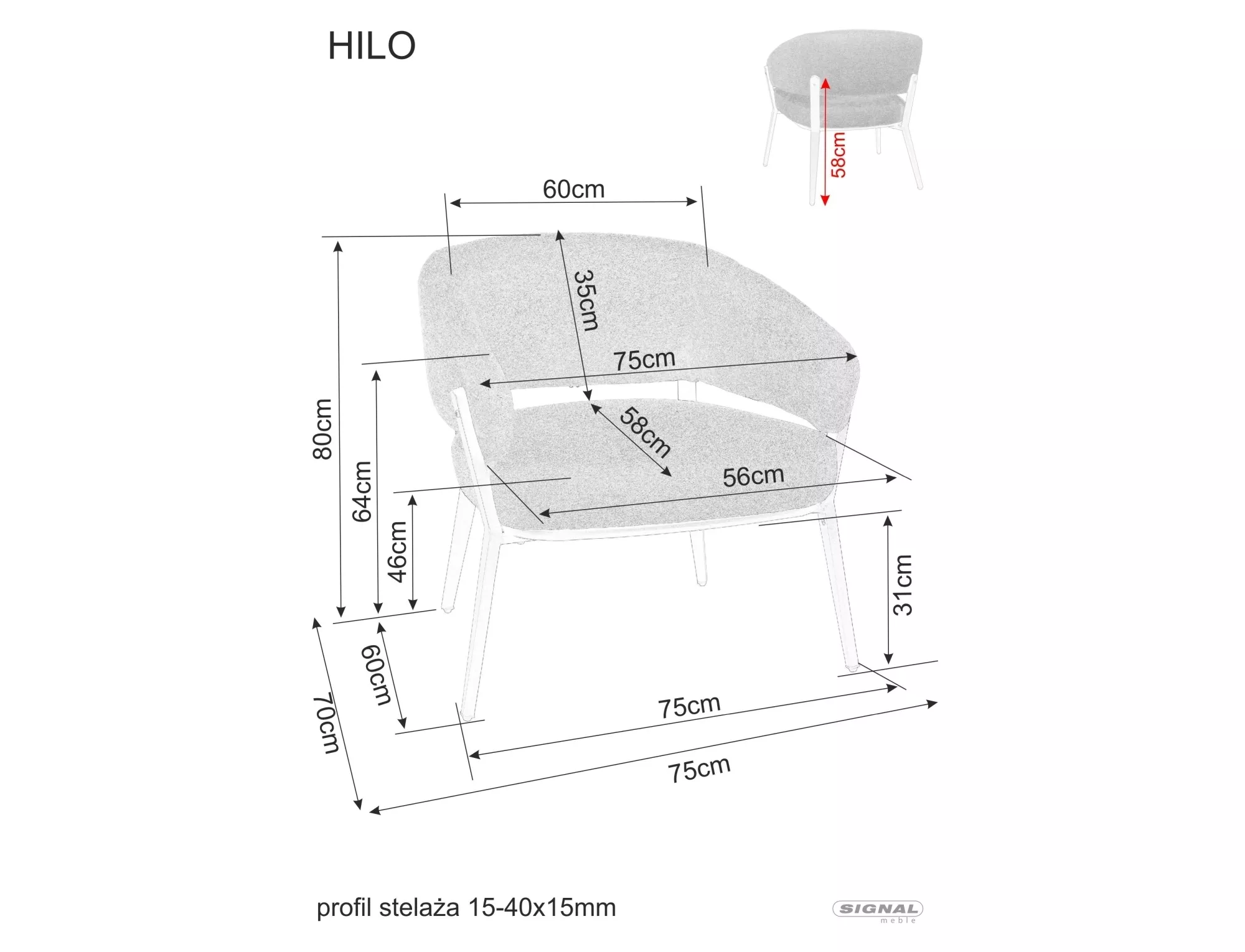 Poltrona Hilo Raven - immagine 6